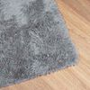 vidaXL Alfombra de pelo largo NAVARRA gris claro 240x240 cm poli&eacute;ster