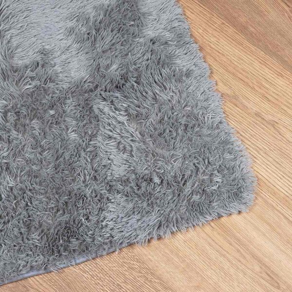vidaXL Alfombra de pelo largo NAVARRA gris claro 240x240 cm poli&eacute;ster