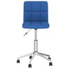 vidaXL Sillas de comedor giratorias 4 unidades tela azul