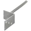 vidaXL Anclajes de valla 6 uds acero galvanizado plateado 8x6x30 cm