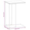 vidaXL Mesa auxiliar de madera contrachapada blanco 40x30x59 cm