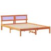 vidaXL Estructura de cama con cabecera Marr&oacute;n cera 160 x 200 cm