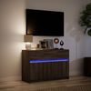 vidaXL Mueble de TV LED madera ingenier&iacute;a marr&oacute;n roble 91x34x61 cm