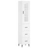 vidaXL Aparador alto madera contrachapada blanco 34,5x34x180 cm
