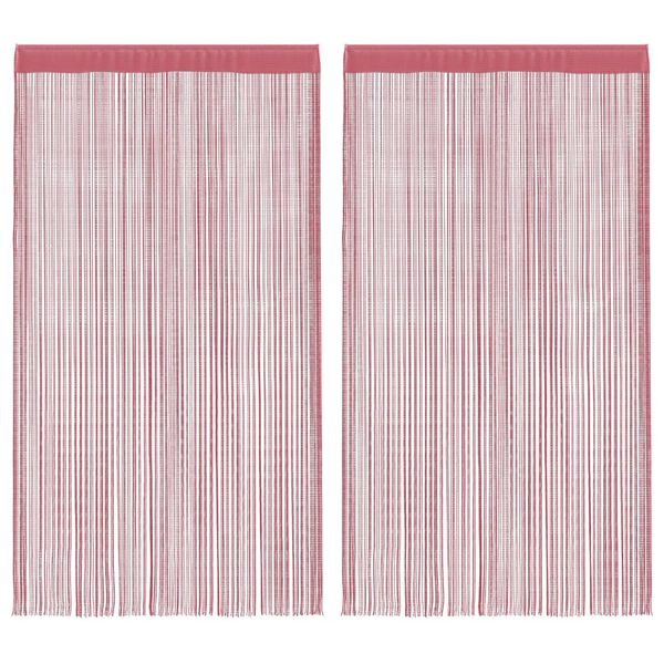 vidaXL Cortinas de tiras 2 uds. color rosa 100x250 cm