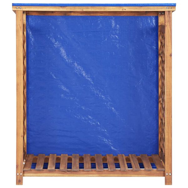 vidaXL Caseta para leña madera maciza de acacia 105x38x115 cm