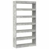 vidaXL Librer&iacute;a Gris Concreto 100 x 30 x 198 cm Madera de ingenier&iacute;a