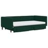 vidaXL Sof&aacute; cama nido con cajones terciopelo verde oscuro 100x200 cm