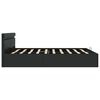vidaXL Cama canap&eacute; hidr&aacute;ulica con LED cuero sint&eacute;tico negra 180x200 cm