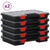 vidaXL Cajas de accesorios 10 unidades polipropileno 34,5x25x5 cm
