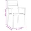 vidaXL Conjunto de Comedor de Jard&iacute;n 5 pcs Negro