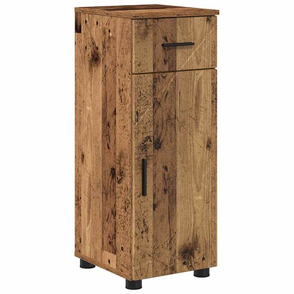 vidaXL Gabinete de Ba&ntilde;o con caj&oacute;n Madera Vieja 30 x 35 x 80 cm