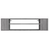 vidaXL Mueble de TV colgante madera contrachapada gris 100x30x26,5 cm