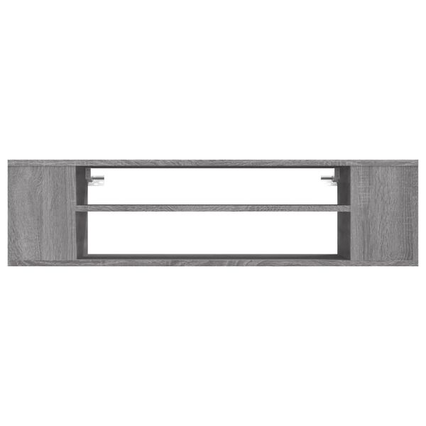 vidaXL Mueble de TV colgante madera contrachapada gris 100x30x26,5 cm