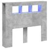 vidaXL Cabecero LED madera ingenier&iacute;a gris hormig&oacute;n 120x18,5x103,5 cm
