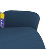 vidaXL Sill&oacute;n reclinable de masaje con reposapi&eacute;s tela azul