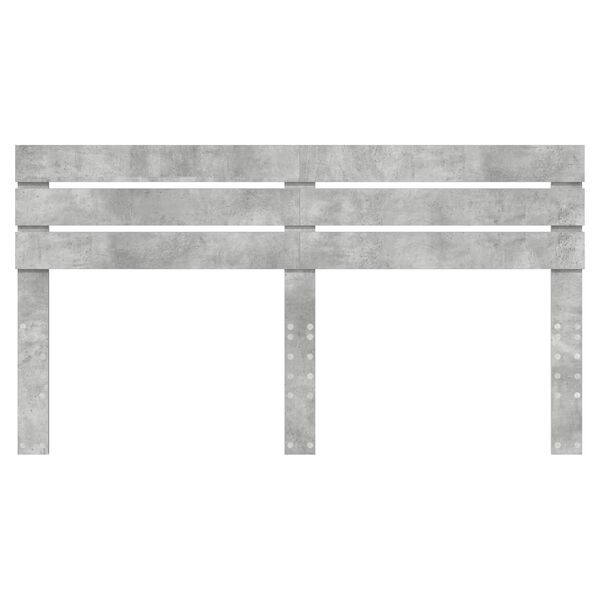 vidaXL Cabecero Gris Concreto 200 cm Madera contrachapada