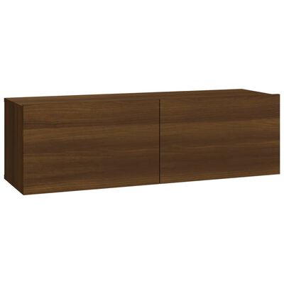 vidaXL Set de muebles para TV 3 pzas madera contrachapada roble marrón