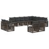 vidaXL Conjunto de sof&aacute;s de jard&iacute;n 12 pcs Gris rat&aacute;n sint&eacute;tico