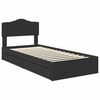 vidaXL Cama con almacenamiento Negro 100 x 200 cm Madera de ingenier&iacute;a