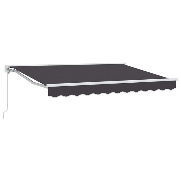vidaXL Toldo retr&aacute;ctil manual Antracita 3 x 2,5 m