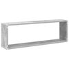 vidaXL Estante de pared 4 uds contrachapado gris hormig&oacute;n 80x15x26,5cm