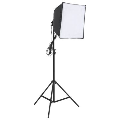 vidaXL Kit iluminación de estudio fotográfico con fondos y reflector