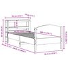 vidaXL Estructura de cama sin colch&oacute;n madera maciza de pino 90x200 cm