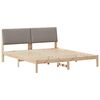 vidaXL Estructura de cama con cabecera Marr&oacute;n y taupe 180 x 200 cm