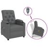 vidaXL Sill&oacute;n de masaje elevable cuero sint&eacute;tico gris