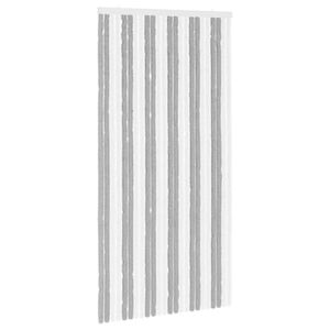 vidaXL Cortina de Insectos de Chenilla Gris y blanco 100 x 200 cm