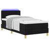 vidaXL Cama Box Spring LED con colch&oacute;n con LED Negro 80 x 200 cm tela