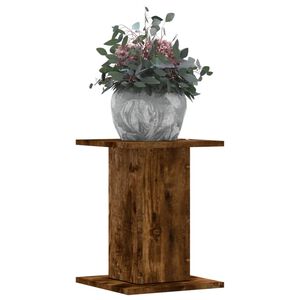 vidaXL Soportes para plantas 2 uds madera roble ahumado 30x30x40 cm