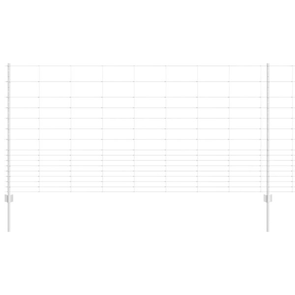 vidaXL Valla con Poste Plateado 1,2 x 50 m Acero
