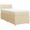 vidaXL Cama box spring con colch&oacute;n tela color crema 90x190 cm