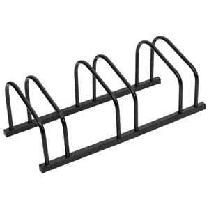vidaXL Bicicletero para 3 bicicletas acero negro