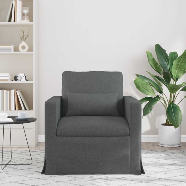 vidaXL Sof&aacute; 180cm Gris oscuro Metal