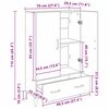 vidaXL Alacena con caj&oacute;n Roble Negro 70 x 31 x 115 cm