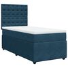 vidaXL Cama box spring con colch&oacute;n terciopelo azul oscuro 100x200 cm