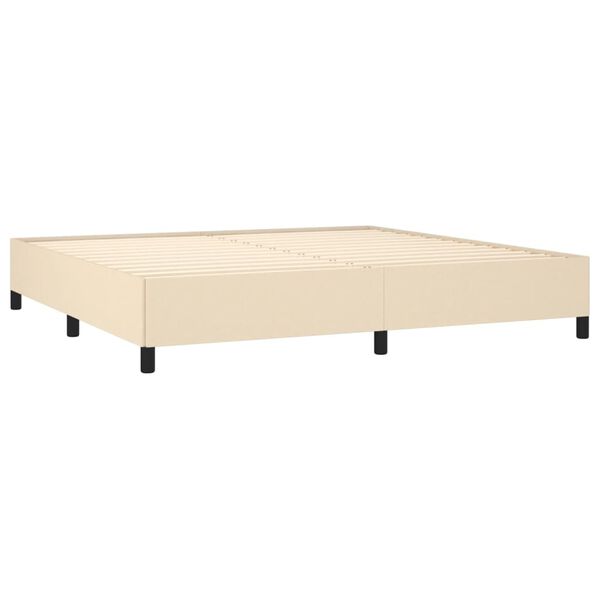 vidaXL Cama sin colch&oacute;n tela color crema 200x200 cm