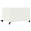 vidaXL Mesa de centro acero blanco 68x50x43,5 cm
