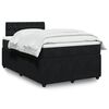 vidaXL Cama box spring con colch&oacute;n terciopelo negro 120x200 cm