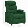 vidaXL Sill&oacute;n elevable tela verde oscuro