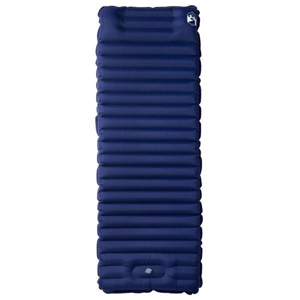 vidaXL Colch&oacute;n de camping autoinflable con almohada 1 persona azul