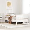 vidaXL Estructura de cama sin colch&oacute;n madera maciza blanca 75x190 cm