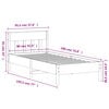 vidaXL Estructura de cama sin colch&oacute;n madera maciza marr&oacute;n 90x190 cm