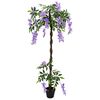 vidaXL &Aacute;rbol de Flores de Frijol Artificial Morado 80 x 18 x 160 cm