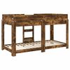 vidaXL Cama Litera para Ni&ntilde;os con colch&oacute;n Roble ahumado 90 x 200 cm