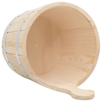 vidaXL Set de cubeta y cucharón para sauna madera maciza de pino