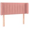 vidaXL Cabecero con LED de terciopelo rosa 83x16x78/88 cm